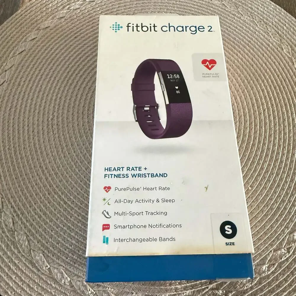 Fitbit Charge 2 Heart Rate + Fitness Wristband Plum Small